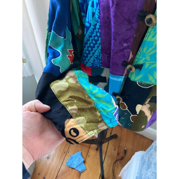 Vintage Womens Batik Patchwork Jacket, XL - Picture 2 of 7